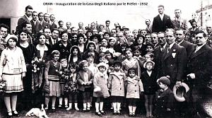 ORAN - INAUGURATION DE LA CASA DEGLI ITALIANI PAR LE PREFET - 1932